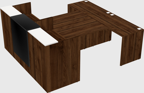 Shared u-shaped reception desks