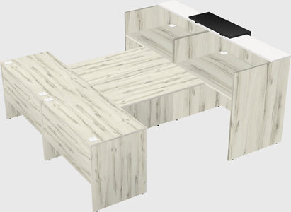 Shared u-shaped reception desks