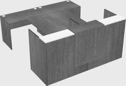 Shared u-shaped reception desks