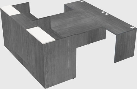 Shared u-shaped reception desks