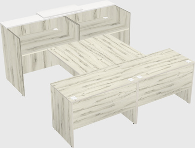 Shared u-shaped reception desks