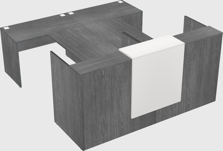 Shared u-shaped reception desks