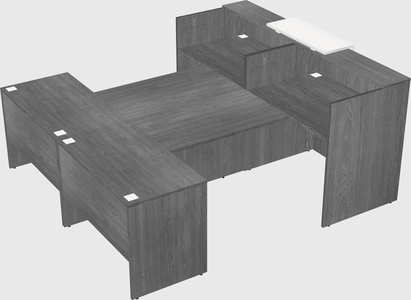 Shared u-shaped reception desks