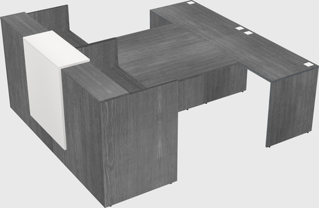 Shared u-shaped reception desks