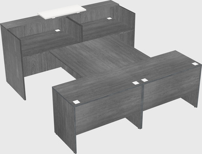 Shared u-shaped reception desks