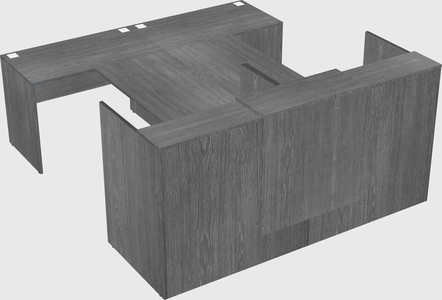 Shared u-shaped reception desks