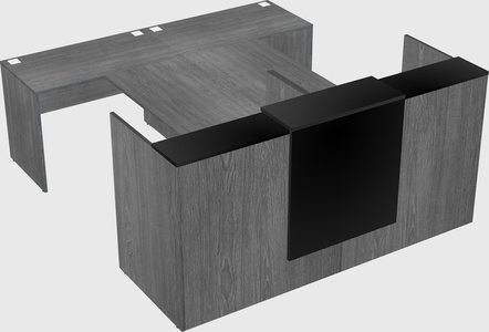 Shared u-shaped reception desks