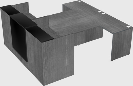 Shared u-shaped reception desks