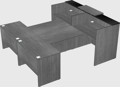 Shared u-shaped reception desks