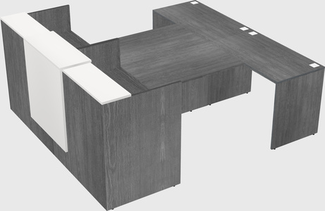 Shared u-shaped reception desks