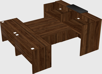 Shared u-shaped reception desks