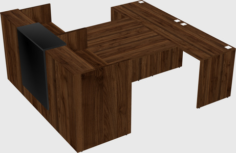 Shared u-shaped reception desks