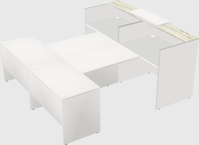 Shared u-shaped reception desks