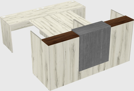 Shared u-shaped reception desks