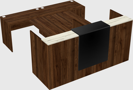 Shared u-shaped reception desks