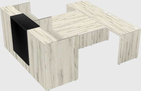 Shared u-shaped reception desks