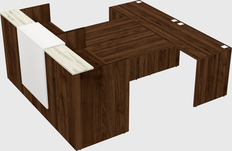 Shared u-shaped reception desks