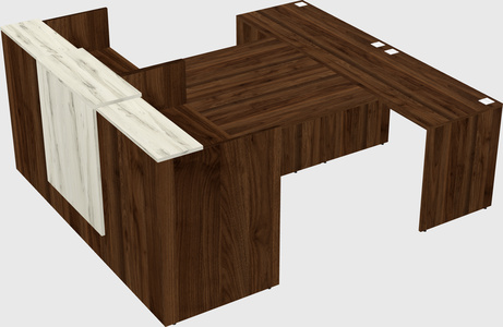 Shared u-shaped reception desks
