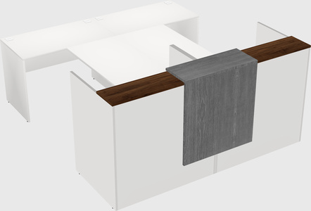 Shared u-shaped reception desks