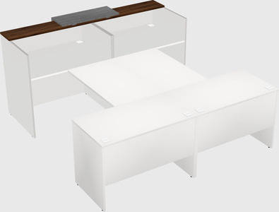 Shared u-shaped reception desks