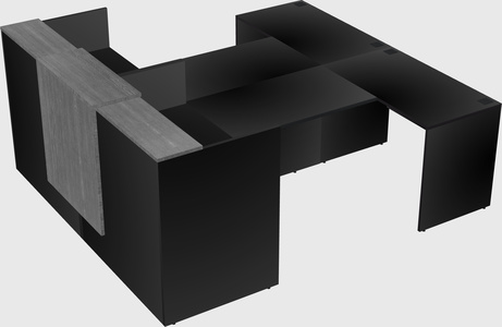 Shared u-shaped reception desks