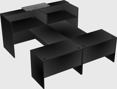 Shared u-shaped reception desks