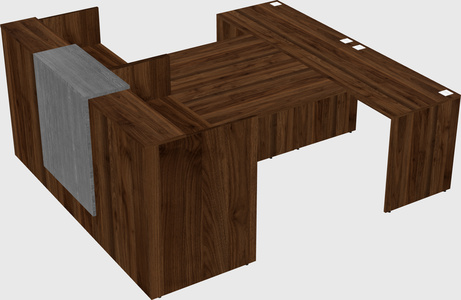 Shared u-shaped reception desks