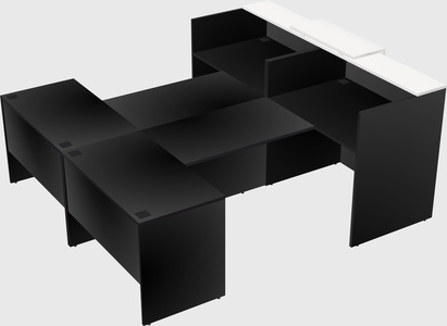 Shared u-shaped reception desks