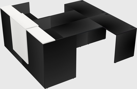 Shared u-shaped reception desks