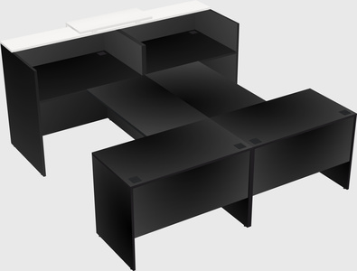 Shared u-shaped reception desks