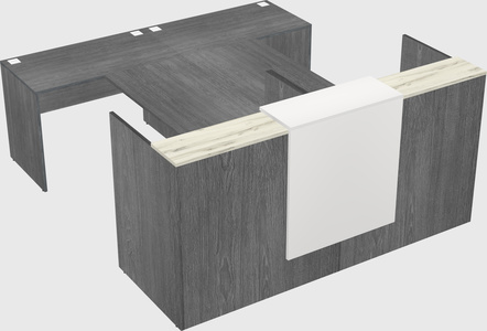 Shared u-shaped reception desks