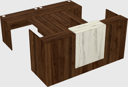 Shared u-shaped reception desks