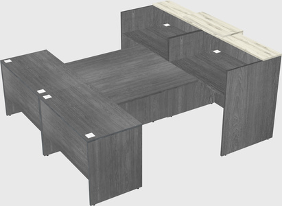 Shared u-shaped reception desks