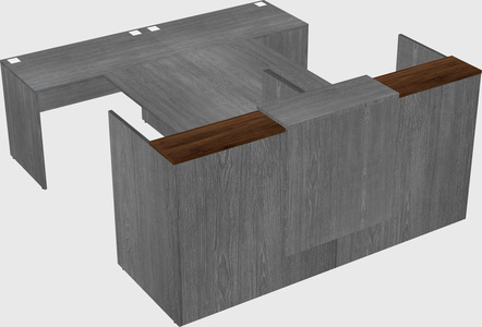 Shared u-shaped reception desks