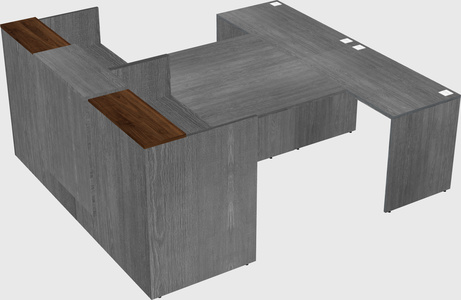 Shared u-shaped reception desks