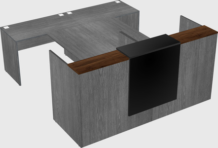 Shared u-shaped reception desks