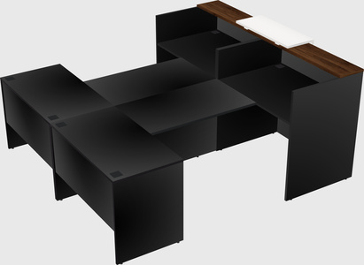 Shared u-shaped reception desks