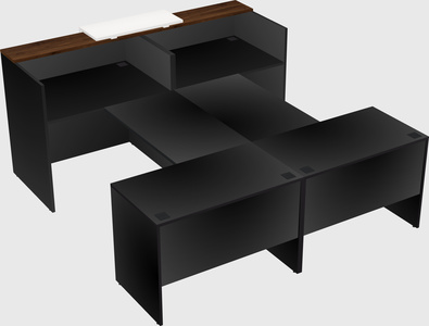 Shared u-shaped reception desks