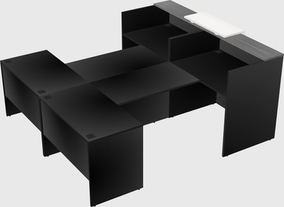 Shared u-shaped reception desks
