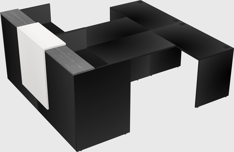 Shared u-shaped reception desks