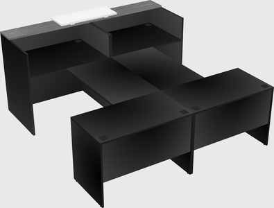 Shared u-shaped reception desks