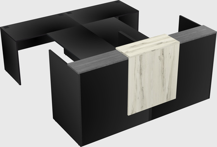 Shared u-shaped reception desks