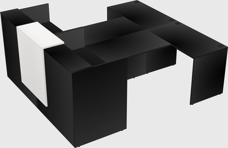 Shared u-shaped reception desks
