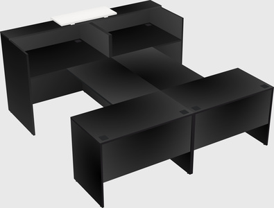 Shared u-shaped reception desks