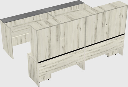 Shared u-shaped reception desks