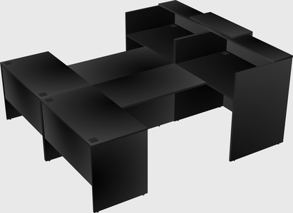 Shared u-shaped reception desks