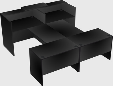 Shared u-shaped reception desks