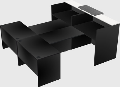 Shared u-shaped reception desks