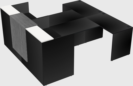 Shared u-shaped reception desks