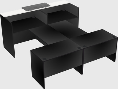 Shared u-shaped reception desks